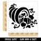 Thanksgiving Holiday Harvest Cornucopia with Apples and Pumpkins Self-Inking Rubber Stamp Ink Stamper